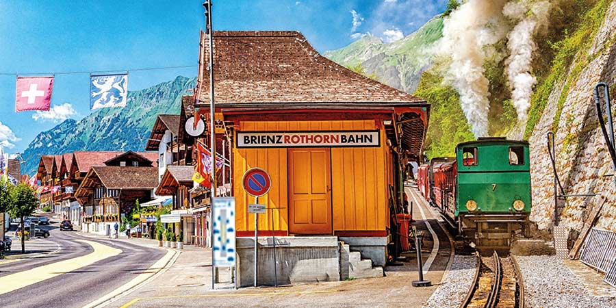 Riding on the charming Brienz-Rothorn Mountain Railway