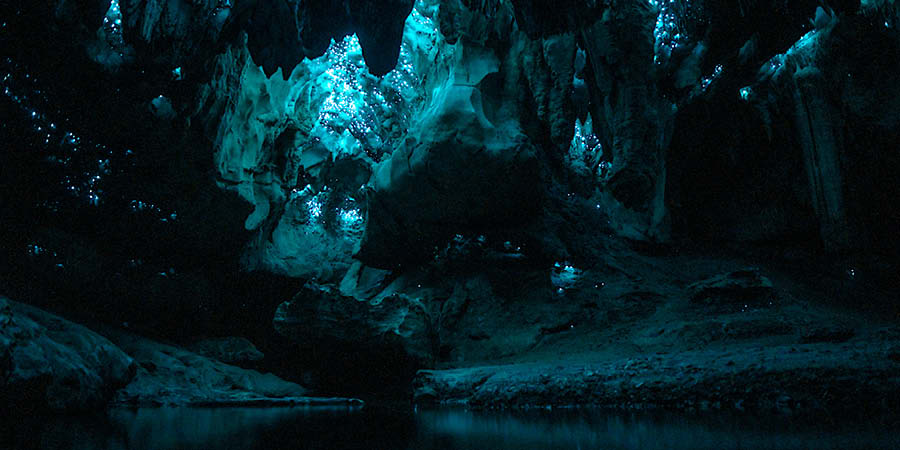 Cruising into Lake Te Anau’s Glowworm Caves
